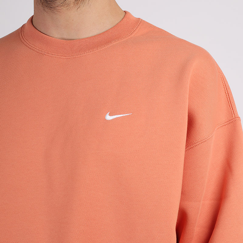 мужская оранжевая толстовка Nike NikeLab Fleece Crew CV0554-863 - цена, описание, фото 3